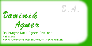 dominik agner business card